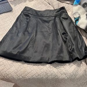 Black satin skirt